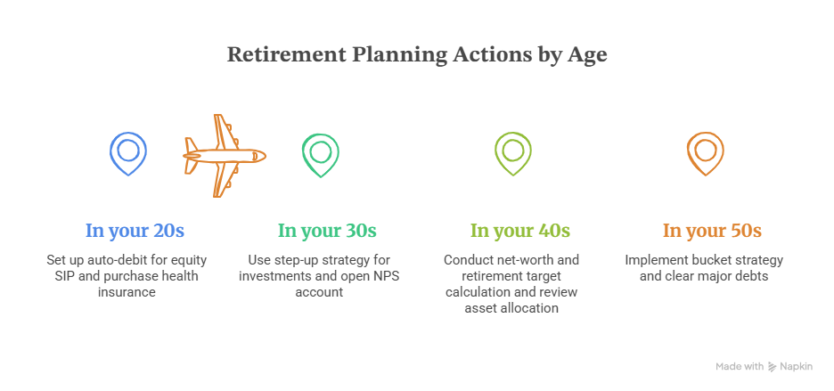 retirement planning actions by age